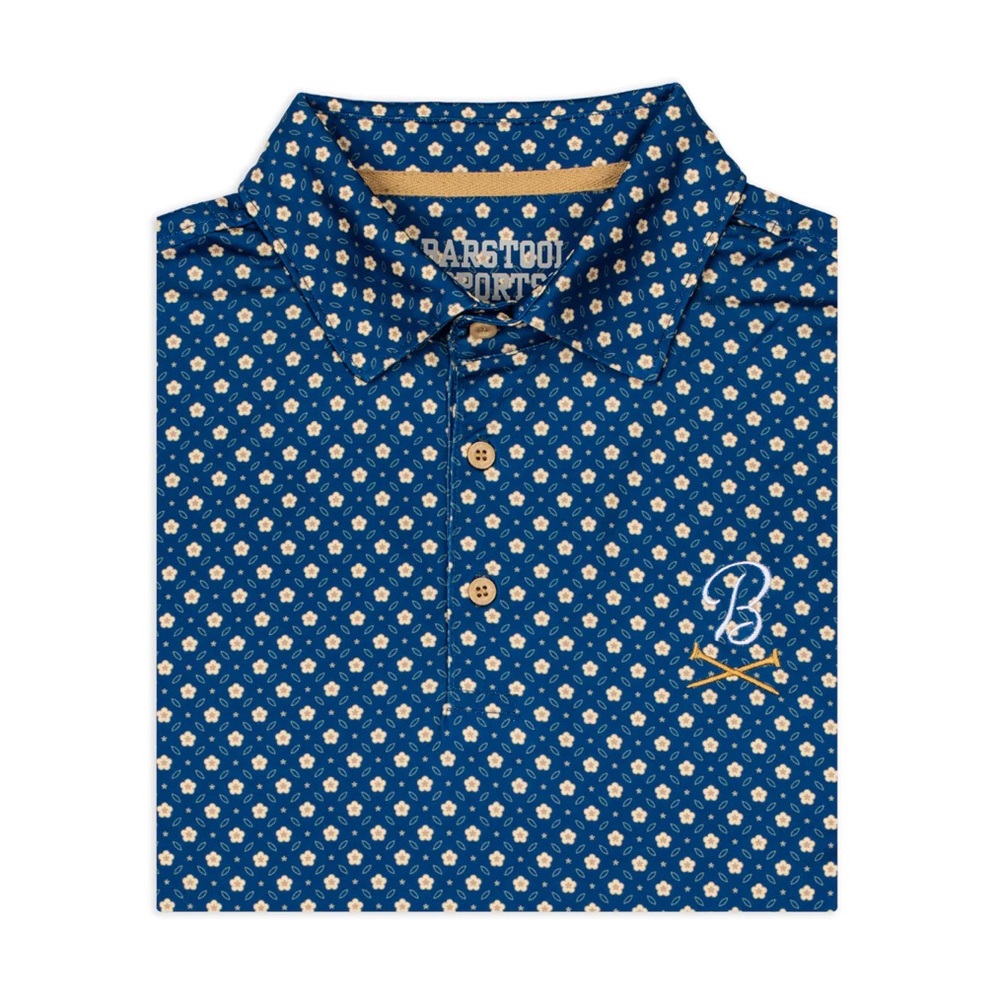 BARSTOOL GOLF FLORAL PRINTED POLO Men’s Large NEW